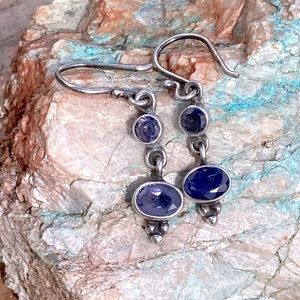 ☮️Amethyst Sterling Dangle Earrings